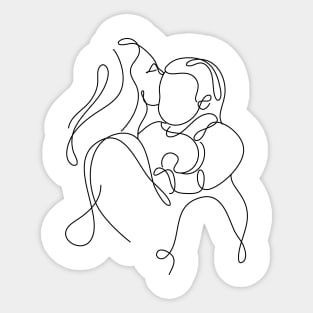 Women Day Line Art Minimal Sticker